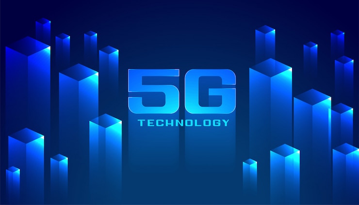 Vetor grátis fundo de rede de tecnologia digital 5g