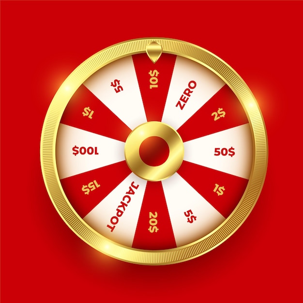 Vetor grátis fundo de roda de loteria dourada para cassino e jogos de azar