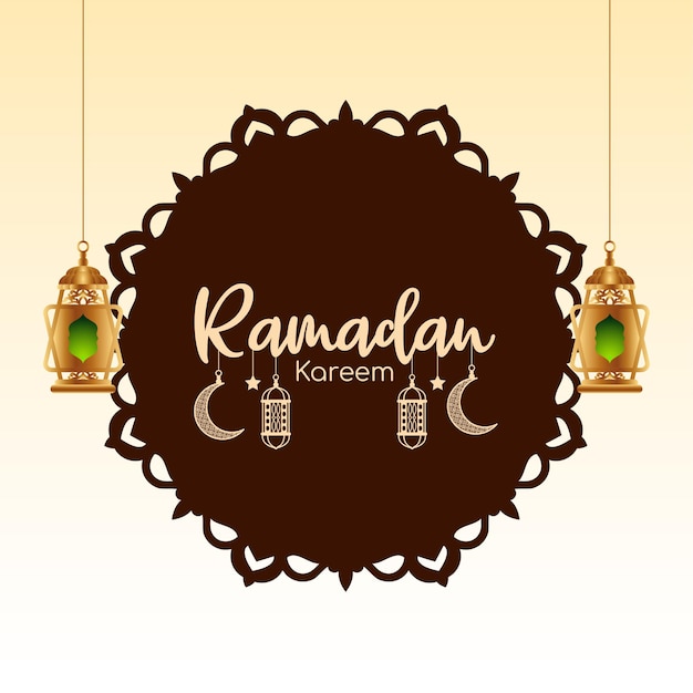 Fundo de saudação do festival árabe islâmico ramadan kareem