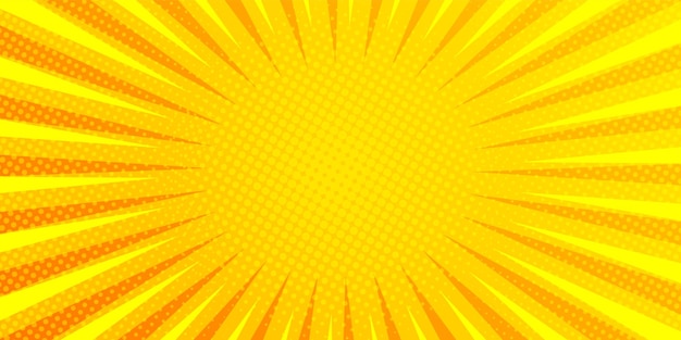 Vetor grátis fundo de sunburst de zoom de quadrinhos com efeito de meio-tom