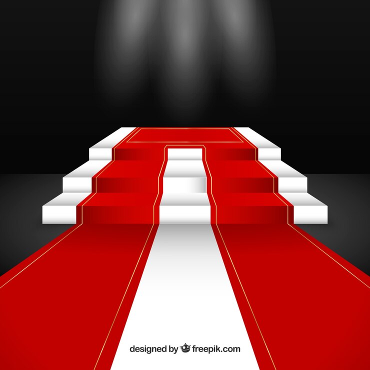 Vetor grátis fundo de tapete vermelho em estilo realista
