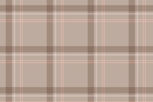 Fundo de tartan sem costura, vetor de design de padrão abstrato marrom