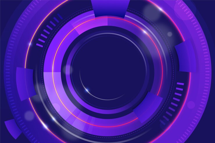 Vetor grátis fundo de tecnologia de gradiente circular