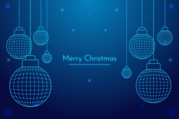 Fundo de tecnologia de natal realista