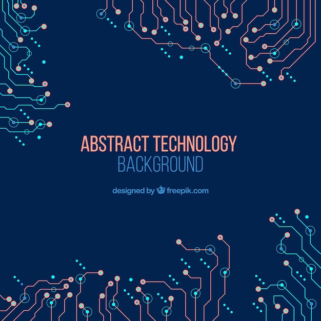 Fundo de tecnologia em estilo abstrato