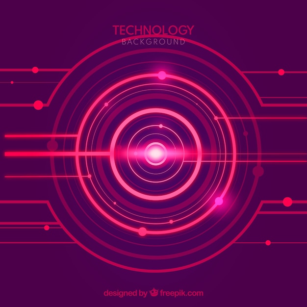 Fundo de tecnologia em estilo abstrato