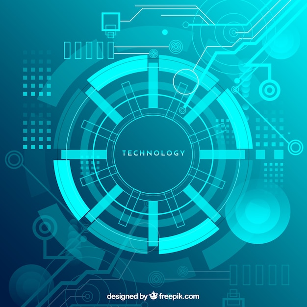 Vetor grátis fundo de tecnologia em estilo abstrato