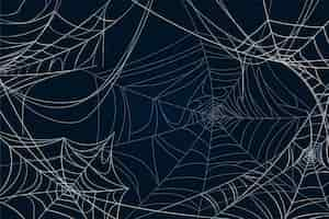 Vetor grátis fundo de teia de aranha de halloween