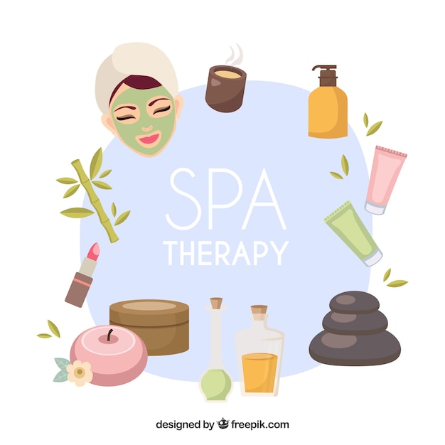 Fundo de terapia de spa