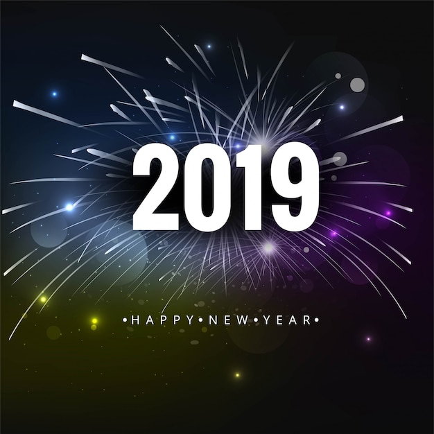 Fundo de texto lindo feliz ano novo 2019