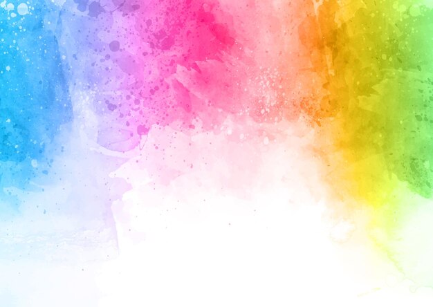 Fundo de textura aquarela colorida arco-íris
