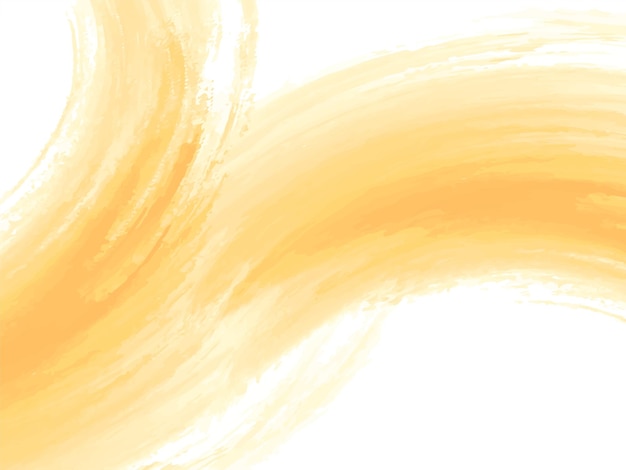 Fundo de textura de desenho de pincelada de aquarela amarela