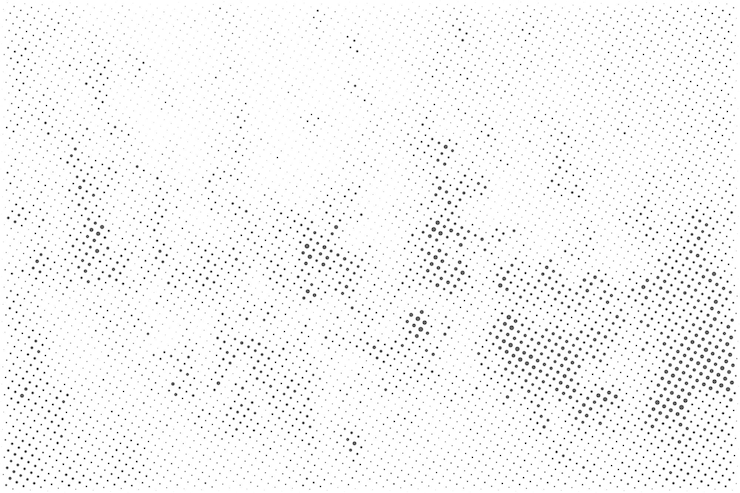 Vetor grátis fundo de textura de padrão grunge meio-tono preto e branco