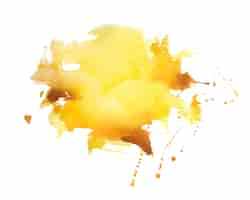 Vetor grátis fundo de textura de respingo de aquarela amarelo abstrato