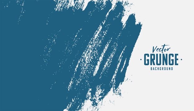 Vetor grátis fundo de textura grunge azul pintado à mão