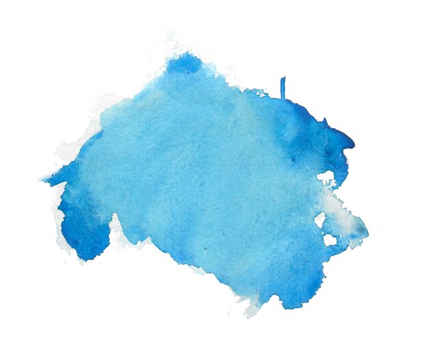 Fundo de textura mancha abstrata aquarela azul
