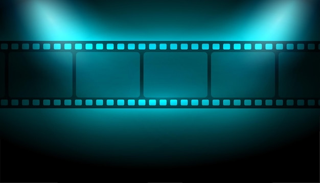 Vetor grátis fundo de tira de filme com luzes de foco