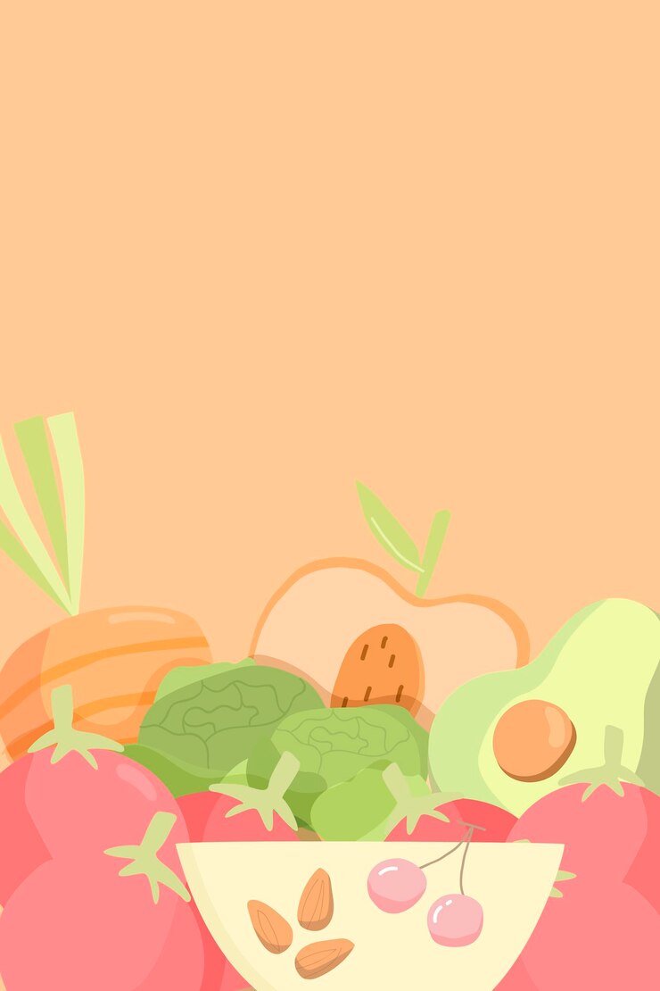 Vetor grátis fundo de vegetais desenhado à mão