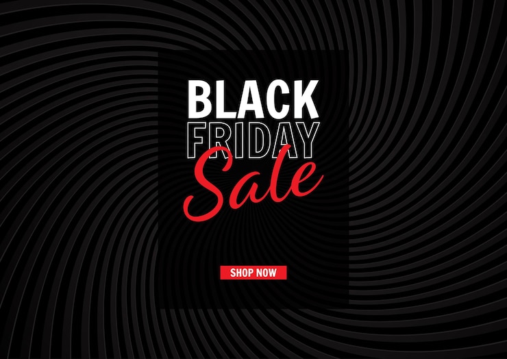 Vetor grátis fundo de venda black friday com design de redemoinho escuro