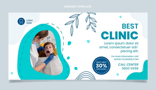 Fundo de venda de clínica odontológica plana
