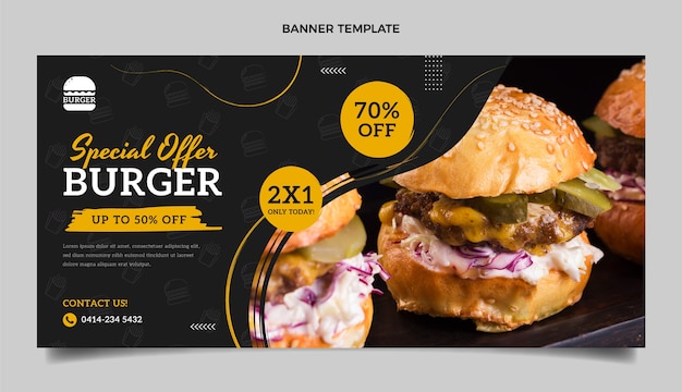 Fundo de venda de comida plana