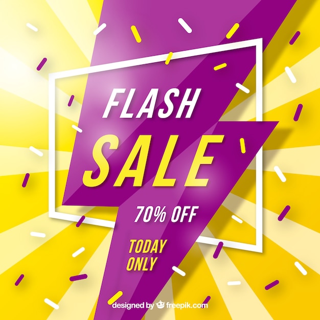 Fundo de venda de flash com estilo de gradiente