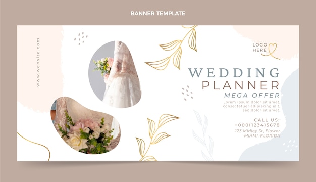 Fundo de venda de planejador de casamento plano