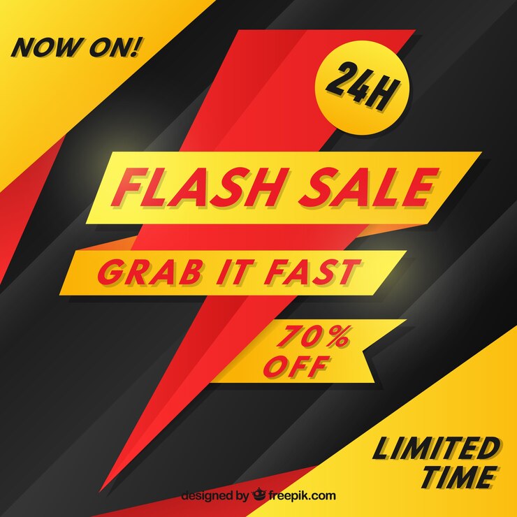 Vetor grátis fundo de venda flash em estilo degradado