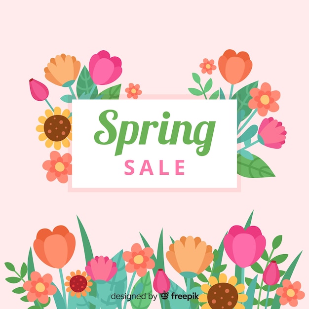 Fundo de venda floral primavera