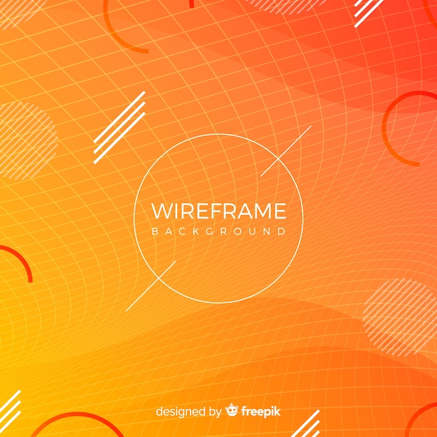 Vetor grátis fundo de wireframe