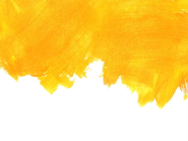 Fundo decorativo de desenho de pincel aquarela amarelo