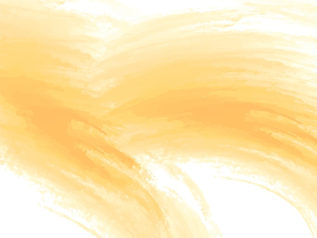 Fundo decorativo de desenho de pincel aquarela amarelo