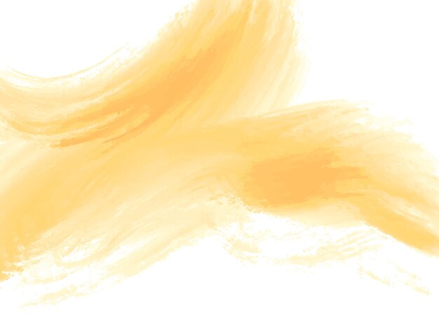 Fundo decorativo de desenho de pincel aquarela amarelo