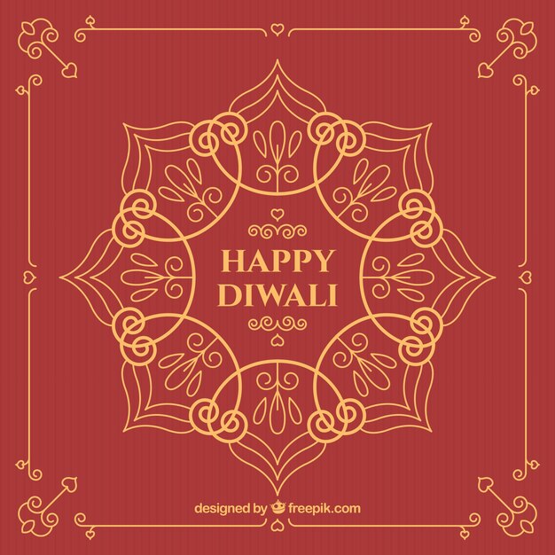 Fundo decorativo de feliz diwali