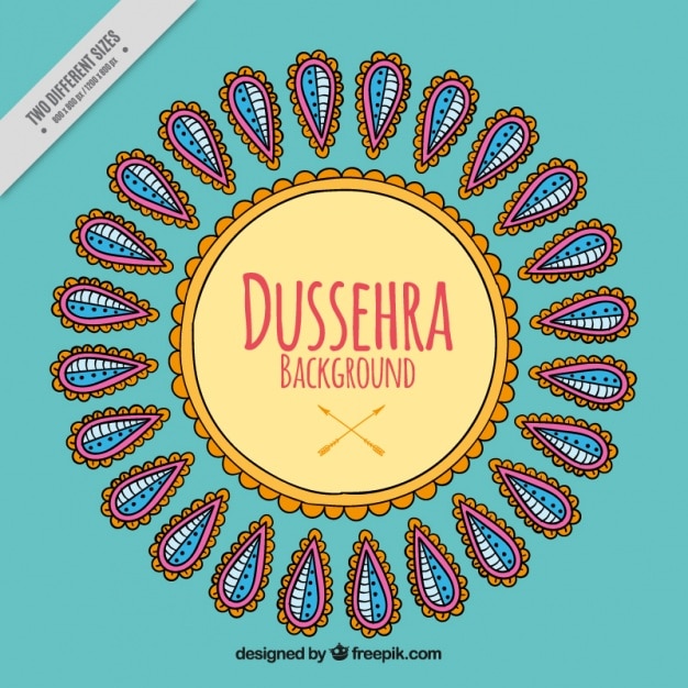 Vetor grátis fundo decorativo em forma de dussehra