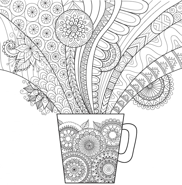 Vetor grátis fundo desenhado à mão do copo