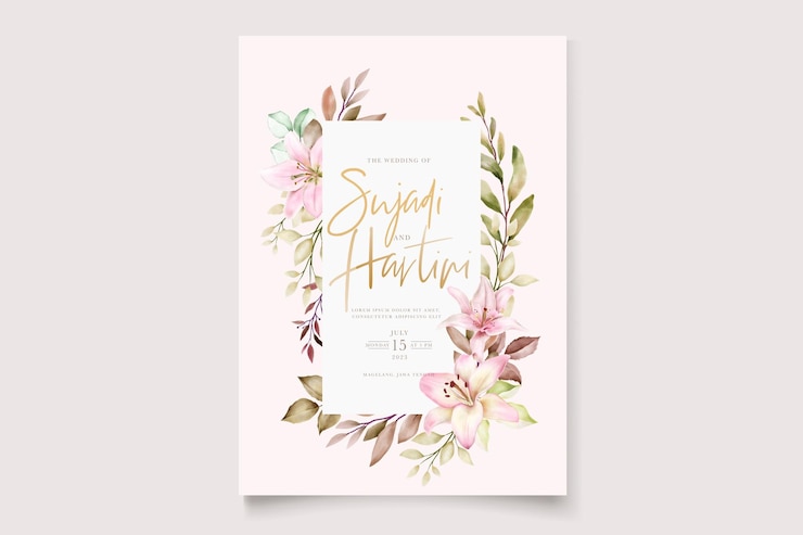 Vetor grátis fundo desenhado à mão e design floral de quadro