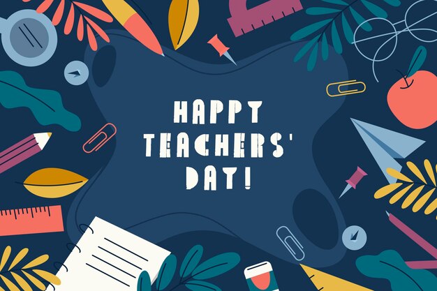 Fundo desenhado à mão para o dia dos professores