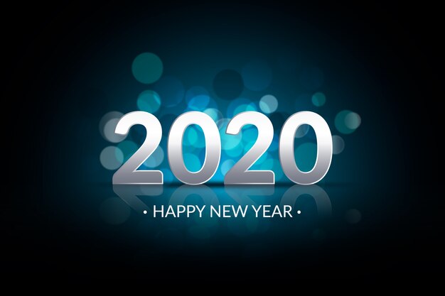 Fundo desfocado do ano novo 2020