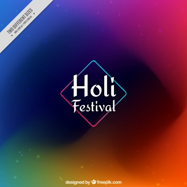 Vetor grátis fundo desfocado para o festival de holi