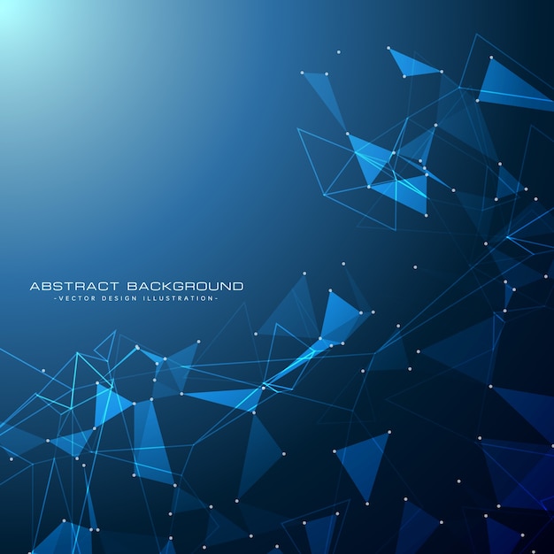 Vetor grátis fundo digital azul da tecnologia com formas do triângulo