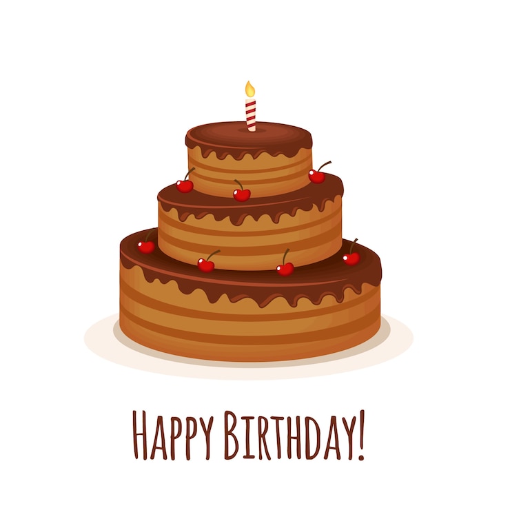 Vetor grátis fundo do bolo de aniversário