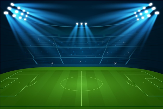 Fundo do campo de futebol de estilo gradiente