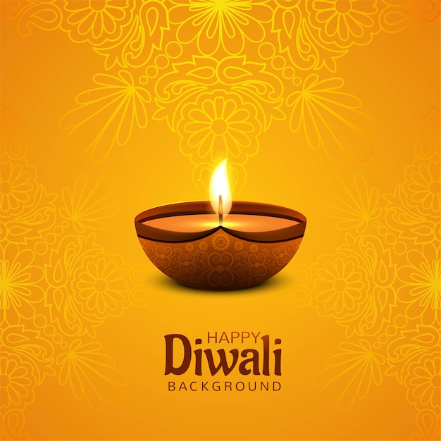Fundo do cartão de celebração do feliz festival de diwali
