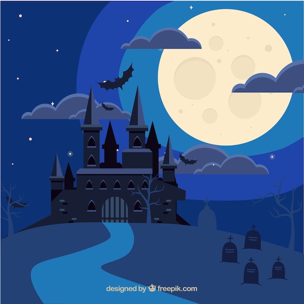 Fundo do castelo de halloween