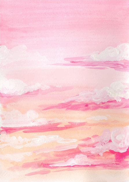 Fundo do céu em aquarela pintada à mão