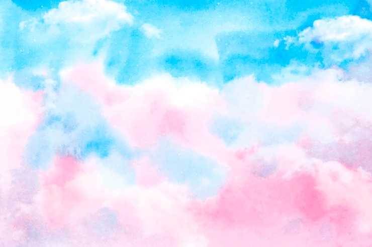 Vetor grátis fundo do céu em aquarela pintada à mão