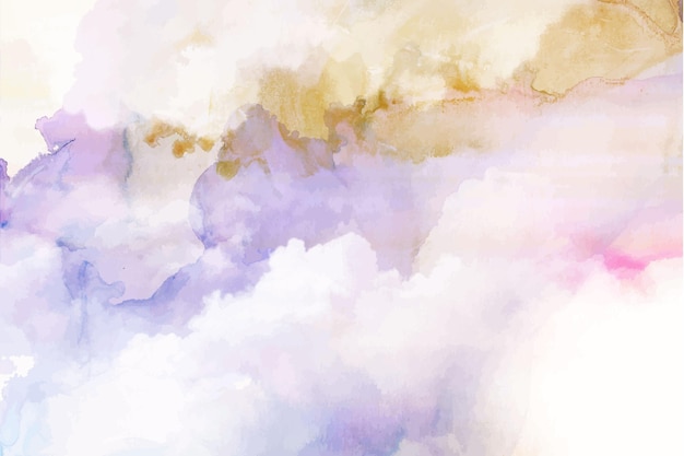 Fundo do céu em aquarela pintada à mão