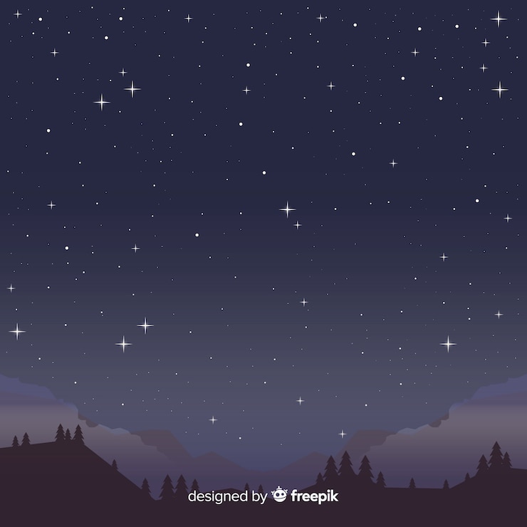 Vetor grátis fundo do céu estrelado noturno
