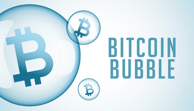 Fundo do conceito de especulação de bolha de criptomoeda bitcoin
